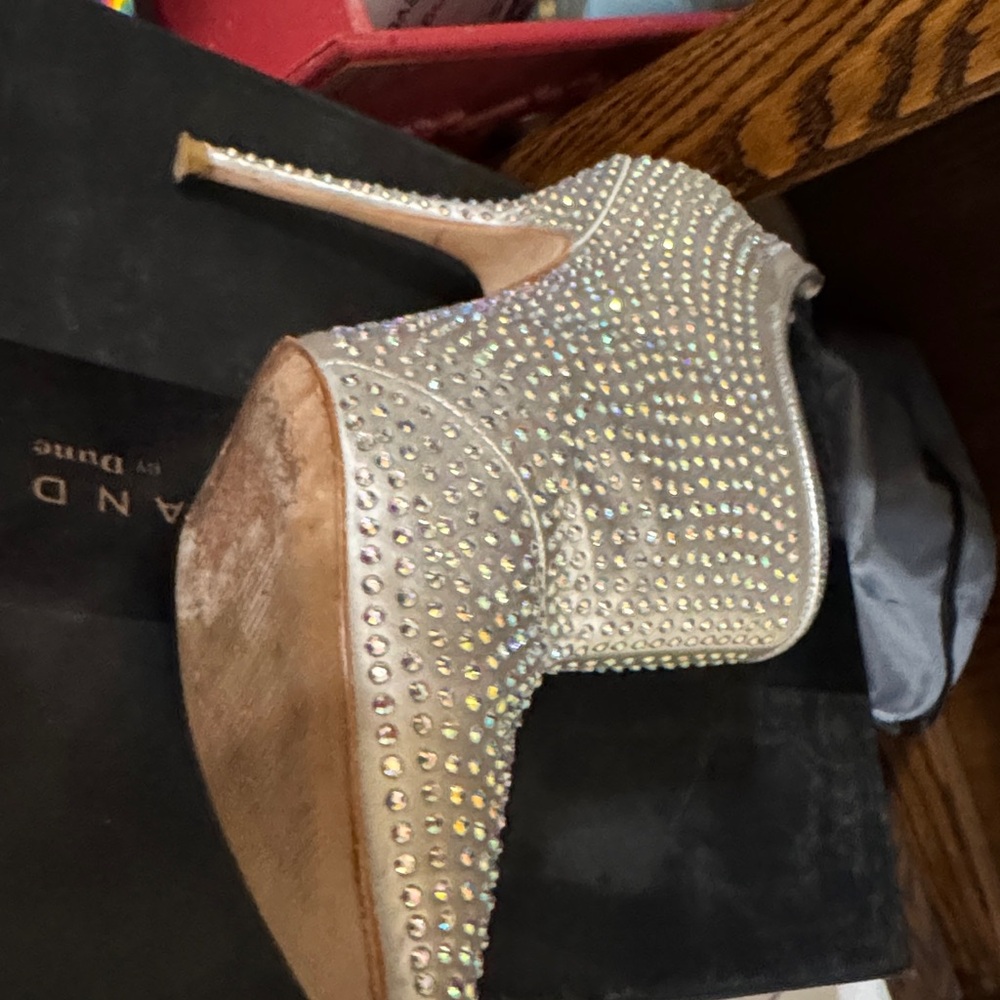 Dune London Silver Studded Heels - Picture 10 of 16